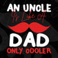 An Uncle Is Like A Dad Only Cooler father's Day Editable Vector T shirt Design In Svg Png Printable Files