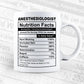 Anesthesiologist Nutrition Facts Editable Vector T-shirt Design in Ai Svg Files