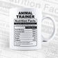 Animal Trainer Nutrition Facts Editable Vector T-shirt Design in Ai Svg Files