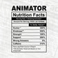 Animator Nutrition Facts Editable Vector T-shirt Design in Ai Svg Files