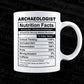 Archaeologist Nutrition Facts Editable Vector T-shirt Design in Ai Svg Files
