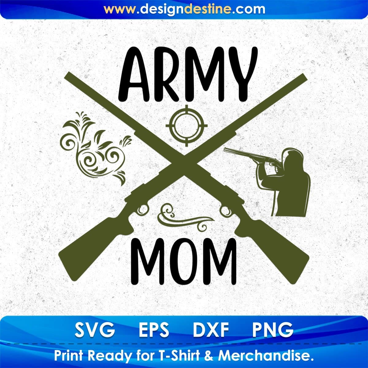 Army Mom Mother's Day T shirt Design In Svg Png Cutting Printable Files