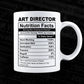Art Director Nutrition Facts Editable Vector T-shirt Design in Ai Svg Files