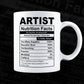 Artist Nutrition Facts Editable Vector T-shirt Design in Ai Svg Files