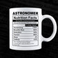 Astronomer Nutrition Facts Editable Vector T-shirt Design in Ai Svg Files