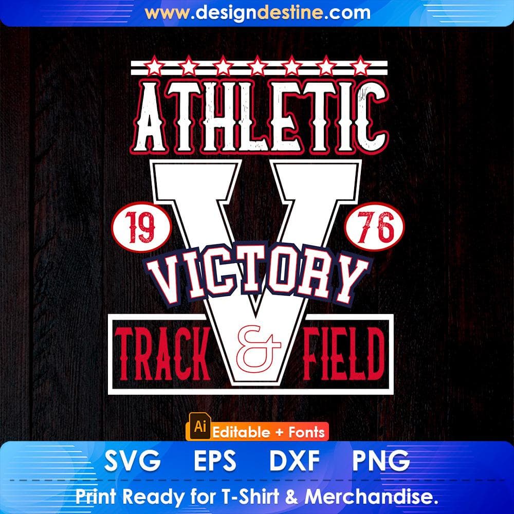 Athletic 1976 Victory Truck Filed American Football Editable T shirt Design Svg Cutting Printable Files