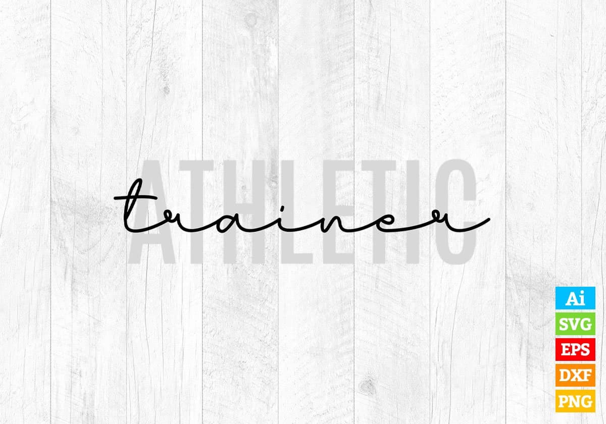 Athletic Trainer Editable Vector T-shirt Design in Ai Svg Png Files
