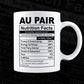 Au Pair Nutrition Facts Editable Vector T-shirt Design in Ai Svg Files