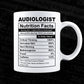Audiologist Nutrition Facts Editable Vector T-shirt Design in Ai Svg Files
