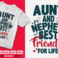 Aunt And Nephew Best Friends For Life Auntie Editable T shirt Design Svg Cutting Printable Files