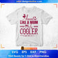 Auntie Like A Mom Only Cooler Aunt Editable T shirt Design Svg Cutting Printable Files