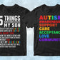Autism 50 Editable T-Shirt Designs Bundle Part 2