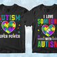 Autism 50 Editable T-Shirt Designs Bundle Part 2