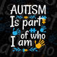 Autism Is Part Of Who I Am Awareness Editable T shirt Design Svg Cutting Printable Files