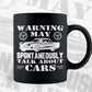 Auto Mechanic Warning I May Spontaneously Talk Cars Editable Vector T-shirt Design in Ai Png Svg Files
