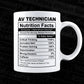 Av Technician Nutrition Facts Editable Vector T-shirt Design in Ai Svg Files