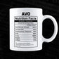 Avo Nutrition Facts Father's Day Editable Vector T-shirt Design in Ai Svg Files