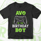 Avo Of The Birthday Boy With Video Gamer Editable Vector T-shirt Design in Ai Svg Files