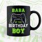 Baba Of The Birthday Boy With Video Gamer Editable Vector T-shirt Design in Ai Svg Files