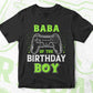 Baba Of The Birthday Boy With Video Gamer Editable Vector T-shirt Design in Ai Svg Files