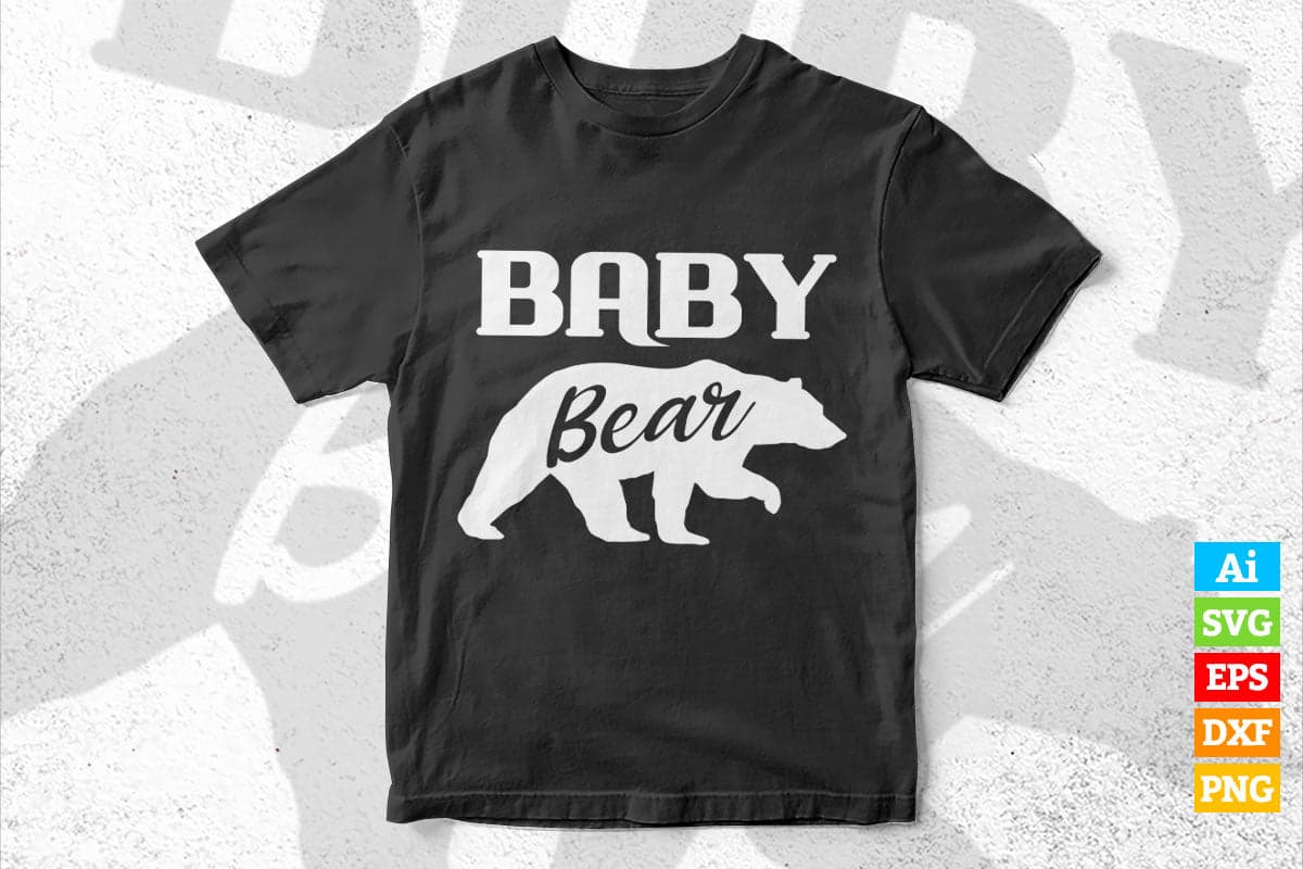 Baby Bear Best Gift Mother's & Father's Day Vector T-shirt Design in Ai Svg Png Cutting Printable Files
