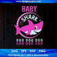 Baby Shark Girl T shirt Design In Png Svg Cutting Printable Files