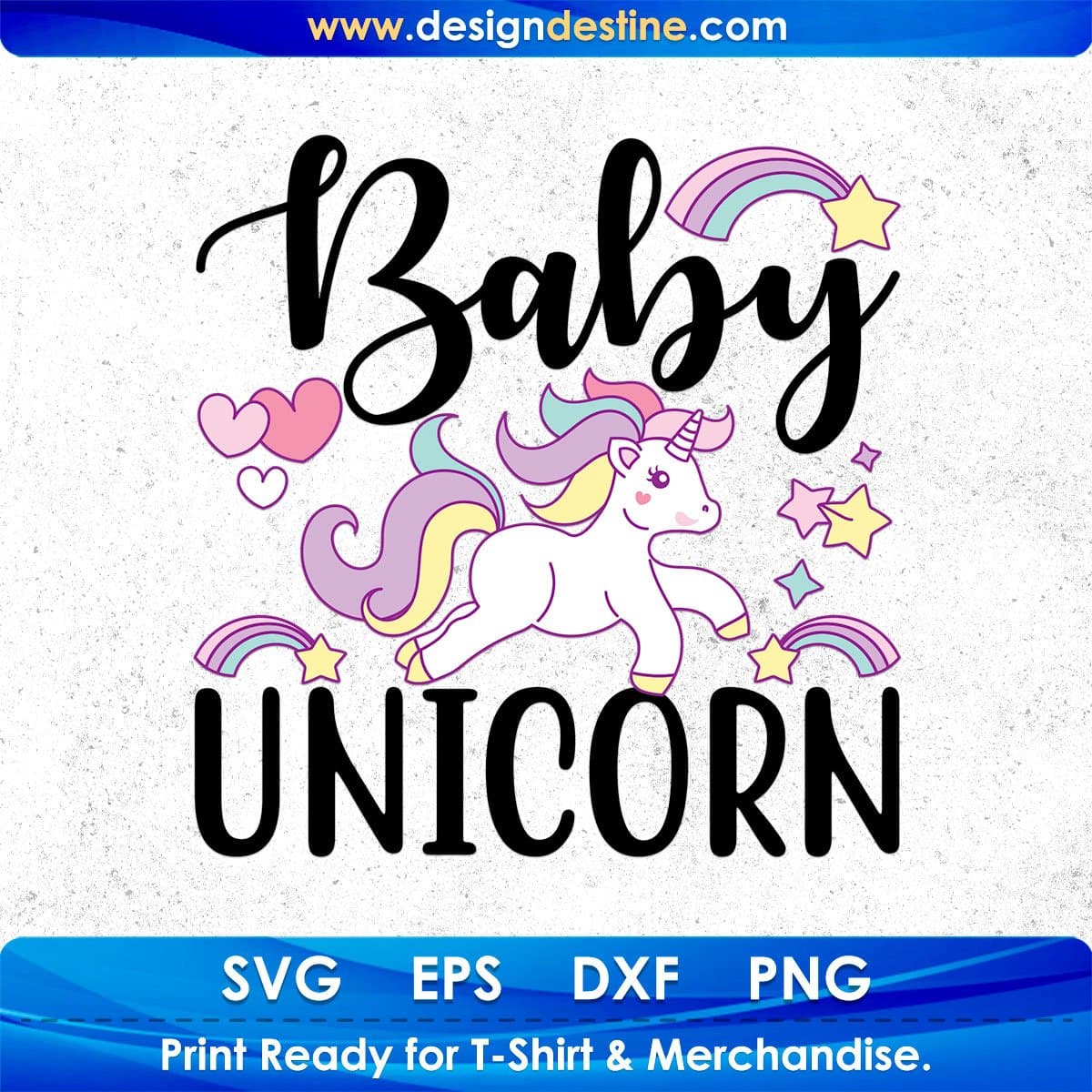 Baby Unicorn T shirt Design In Svg Png Cutting Printable Files