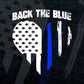 Back the Blue Thin Blue Line American Flag Police Support Editable Vector T shirt Design in Ai Png Svg Files.