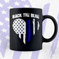 Back the Blue Thin Blue Line American Flag Police Support Editable Vector T shirt Design in Ai Png Svg Files.