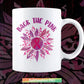 Back The Pink Ribbon Sunflower Flag Breast Cancer Awareness Png Sublimation Files.