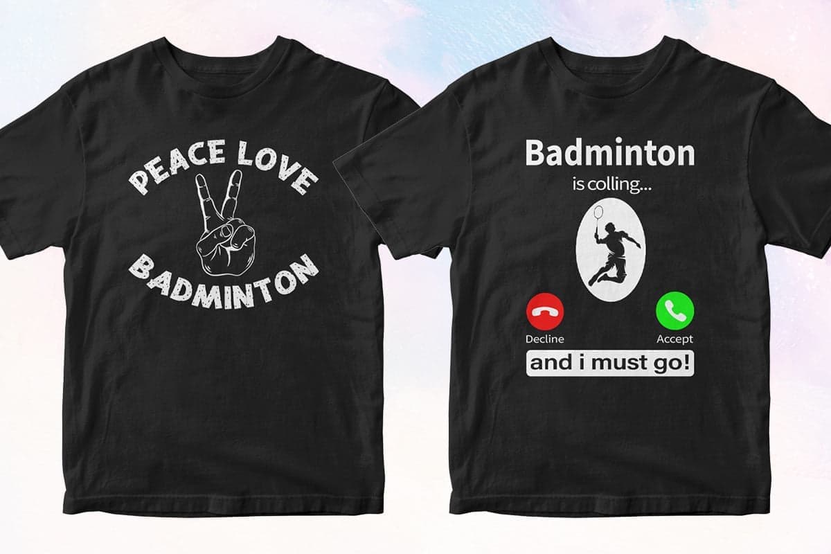 Badminton 50 T-shirt Designs Bundle Part 1