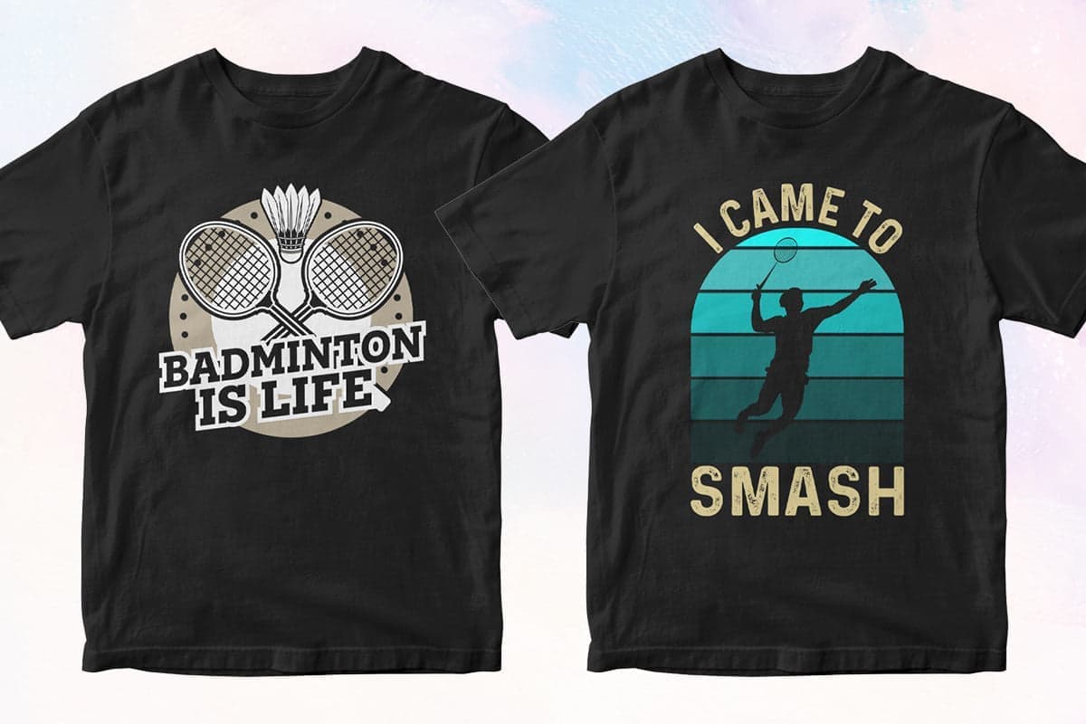 Badminton 50 T-shirt Designs Bundle Part 1