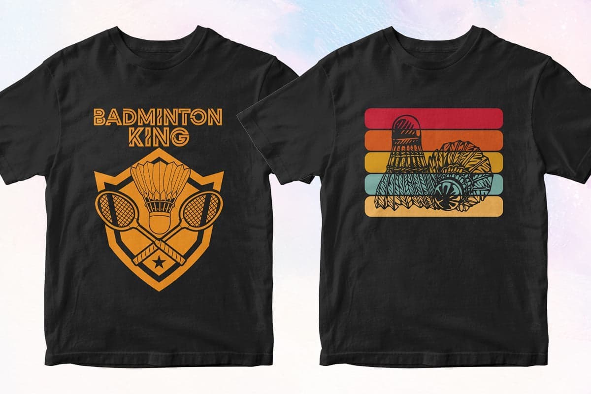 Badminton 50 T-shirt Designs Bundle Part 1