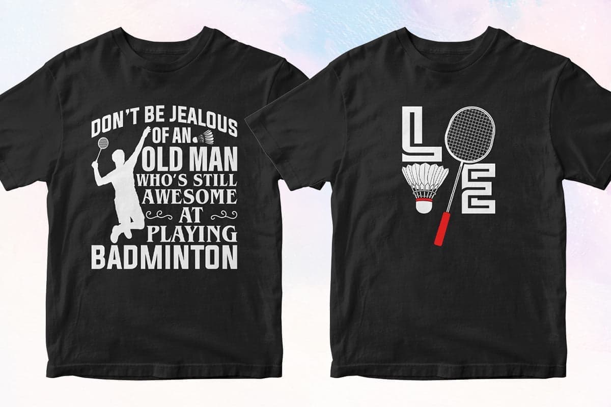 Badminton 50 T-shirt Designs Bundle Part 1