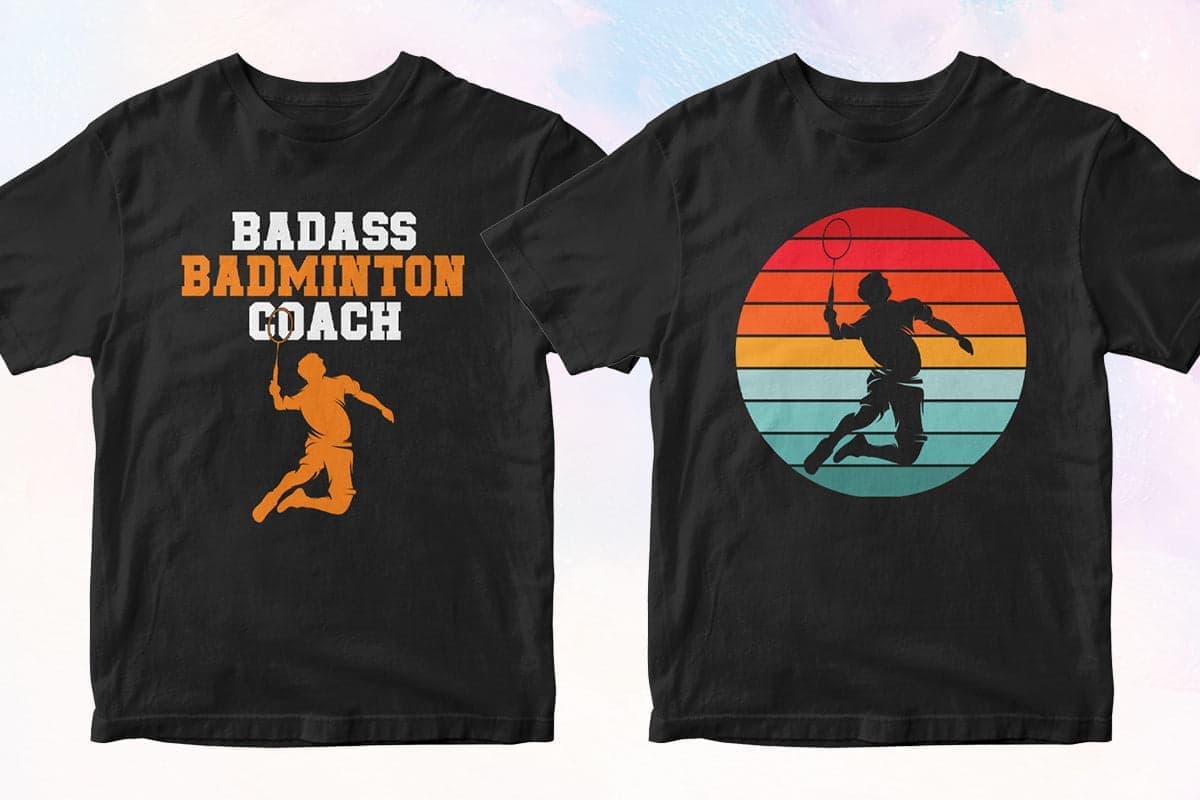 Badminton 50 T-shirt Designs Bundle Part 1