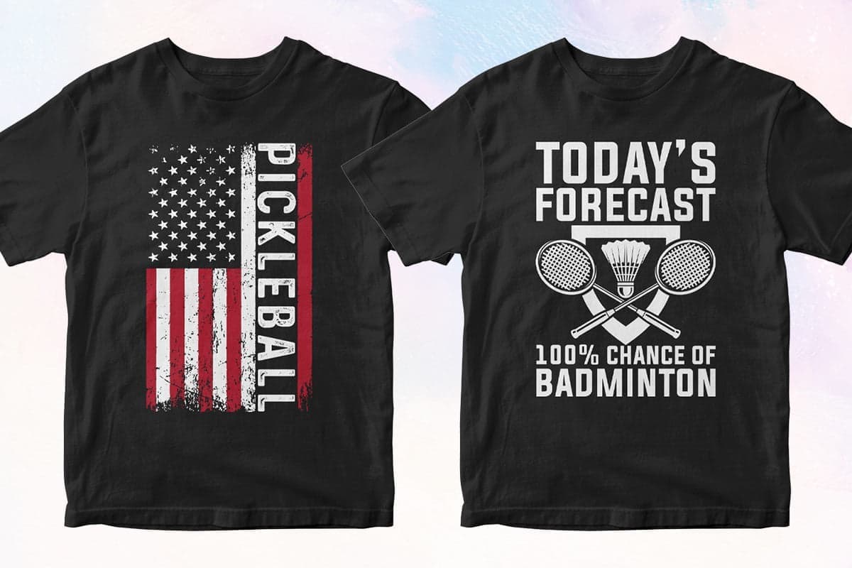 Badminton 50 T-shirt Designs Bundle Part 1