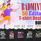 Badminton 50 T-shirt Designs Bundle Part 1