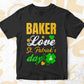 Baker Love St. Patrick's Day Editable Vector T-shirt Designs Png Svg Files