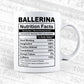 Ballerina Nutrition Facts Editable Vector T-shirt Design in Ai Svg Files
