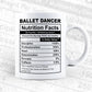 Ballet Dancer Nutrition Facts Editable Vector T-shirt Design in Ai Svg Files