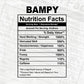 Bampy Nutrition Facts Father's Day Editable Vector T-shirt Design in Ai Svg Files