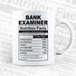 Bank Examiner Nutrition Facts Editable Vector T-shirt Design in Ai Svg Files