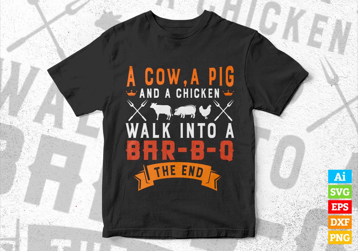 Barbecue BBQ Joke GIft For Grill Master Chef Editable Vector T shirt Design in Ai Png Svg Files.
