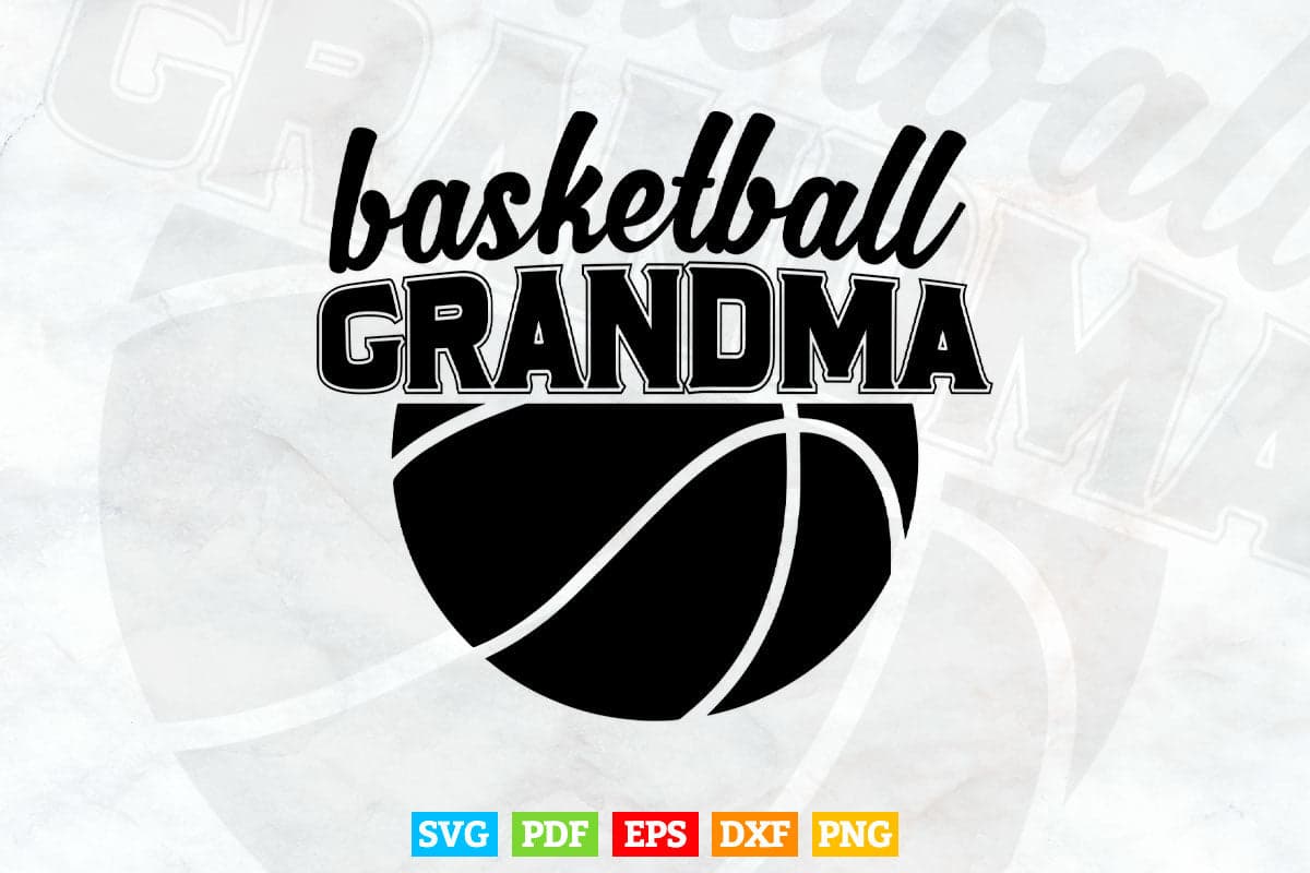 Basketball Grandma Funny Ball Mother's Day Svg Png Cut Files.