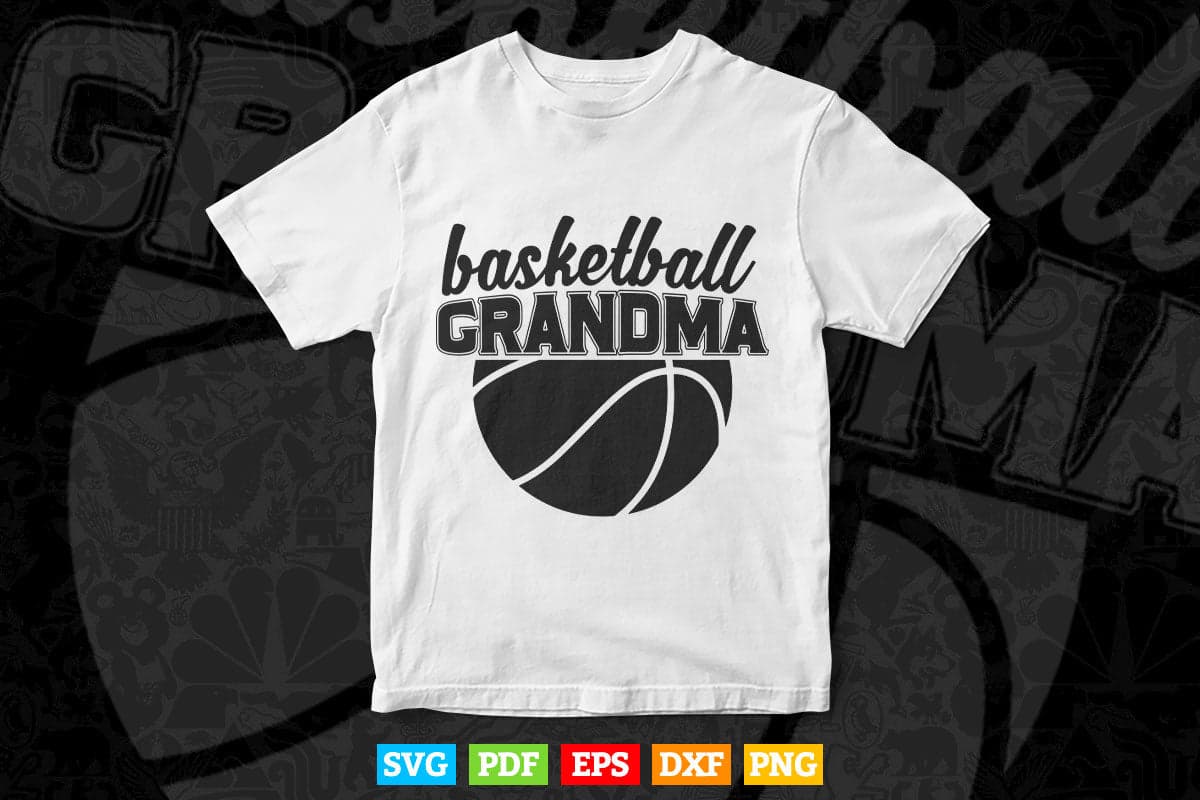 Basketball Grandma Funny Ball Mother's Day Svg Png Cut Files.