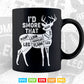 BBQ I'd Smoke That Deer Venison Funny Cook Chef Butcher Svg Digital Files.