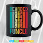 Bearded Funcle Vintage Birthday My Fun Uncle Svg Png Cut Files.