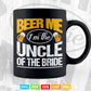Beer Me I'm The Uncle Of Bride Wedding Party Rehearsal Dinner Svg Png Cut Files.