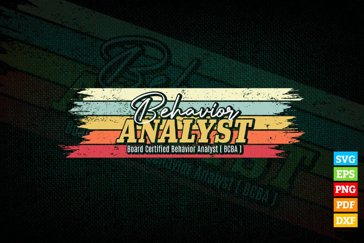 Behavior Analyst ABA Therapist Vintage Vector T shirt Design in Png Svg Files