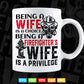 Being A Firefighter's Wife Funny Women's Gift Svg Png Cut Files.